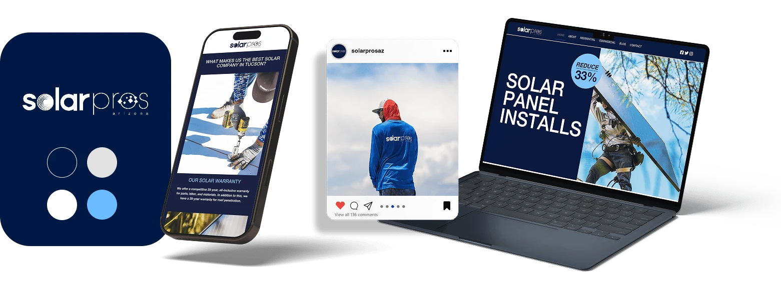 Solar Pros AZ website on desktop and mobile screens