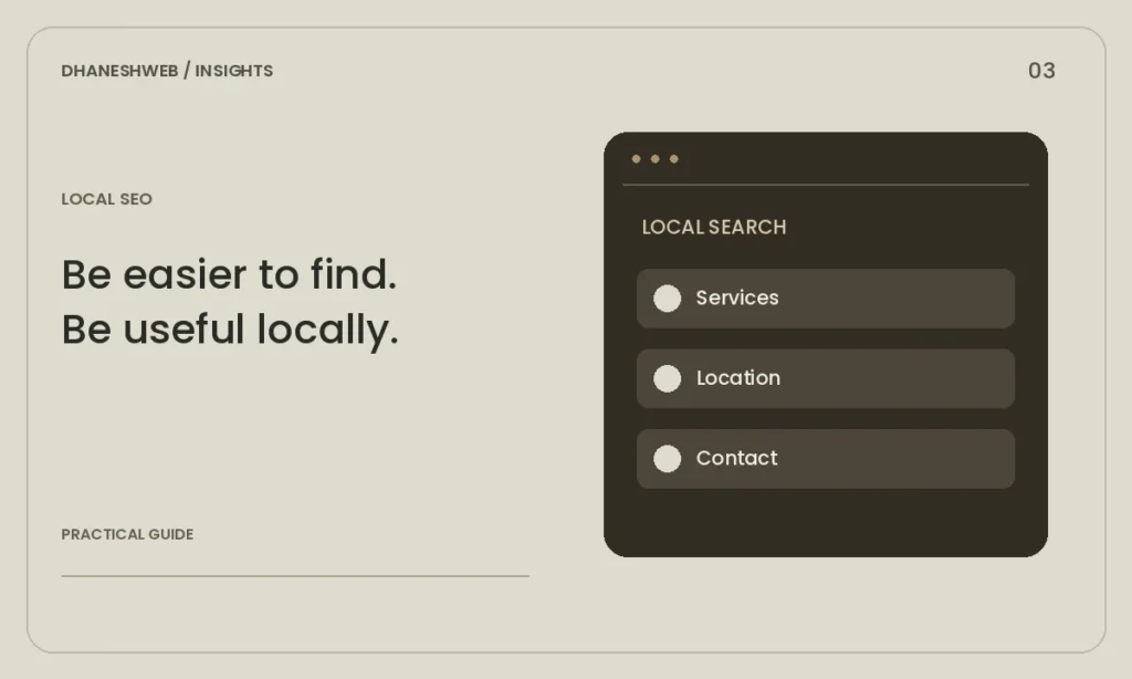 Local SEO for a Maharajganj business: a practical starting point — editorial illustration